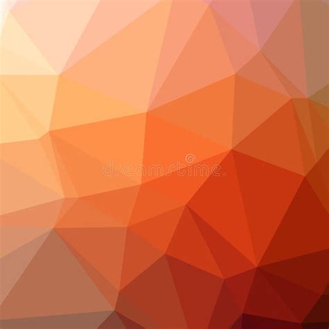 Abstract Illustration Of Orange Square Low Poly Background Stock