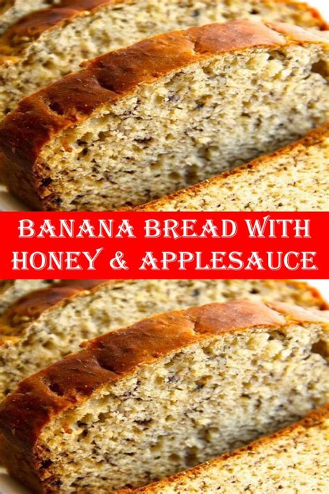 Banana Bread with honey and applesauce instead of sugar ...