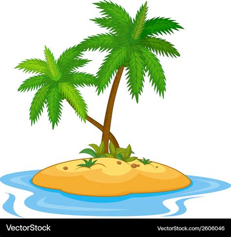 Tropical Island Cartoon Royalty Free Vector Image