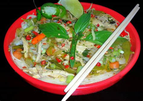 However, if you prefer you. Mike's Spicy Thai Chicken Rice Noodle Soup Recipe by ...
