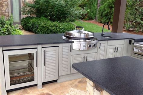 Black And White Summer Outdoor Kitchen Cabinets Ideas