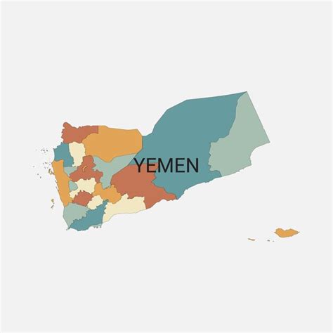 Premium Vector Yemen Vector Map With Administrative Divisions