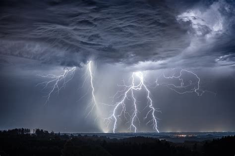 Download Storm Landscape Cloud Night Photography Lightning Hd Wallpaper