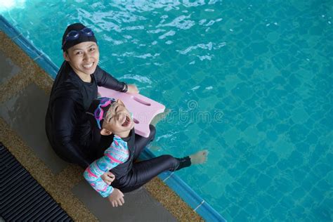 Happy Mother And Daughter At The Swimming Pool Stock Image Image Of People Healthy 251346509