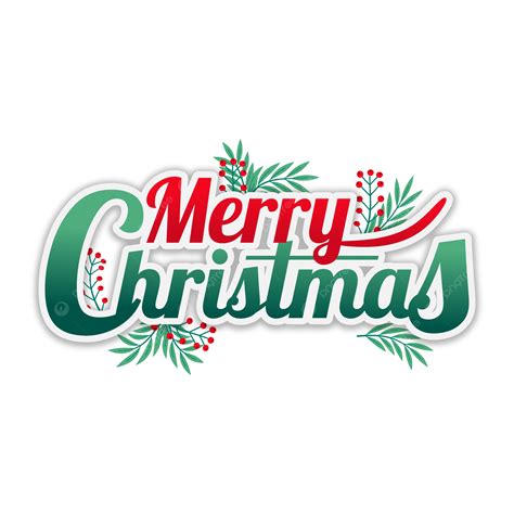 Lettering Of Merry Christmas With Leaves Decoration Vector Christmas