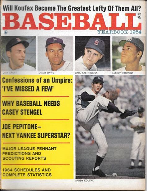Baseball Yearbook 1964 Vintage Collectible Magazine Very Etsy