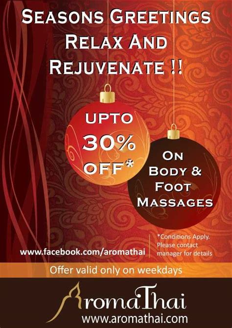 Christmas And New Years Offer Upto 30 Off On Body And Foot Massages At