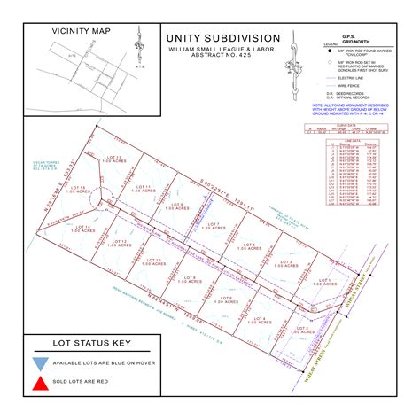 Plat Map Unity Subdivision Smiley Texas