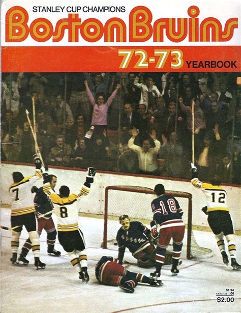 Nhl Yearbook Boston Bruins 1972 73
