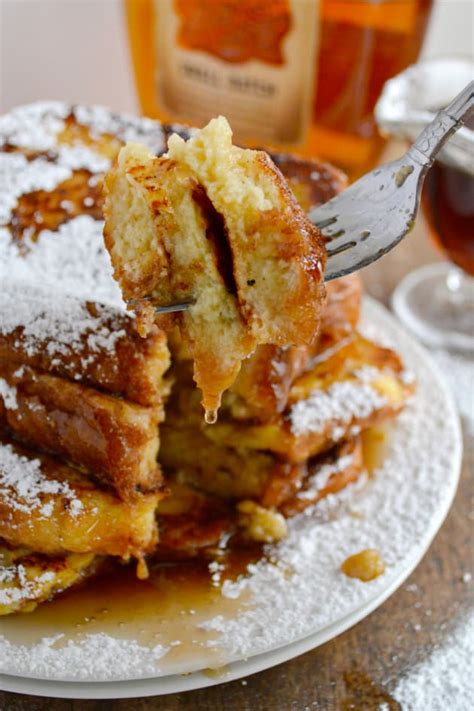 French Toast With Warm Bourbon Vanilla Syrup Food Fanatic