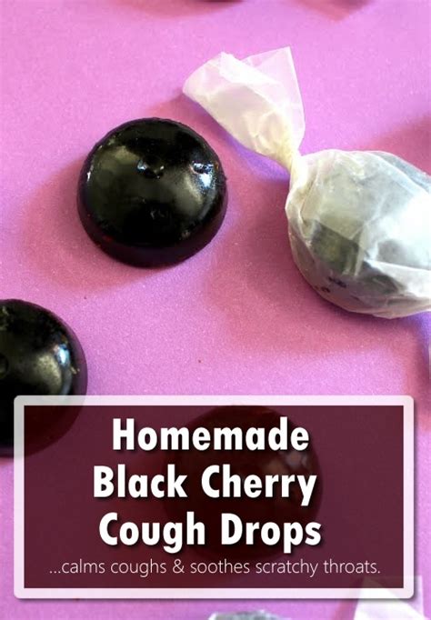 Homemade Black Cherry Cough Drops