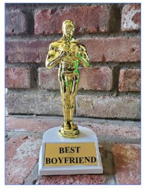 Personalized Best Boyfriend Trophy Boyfriend Award Wedding Etsy