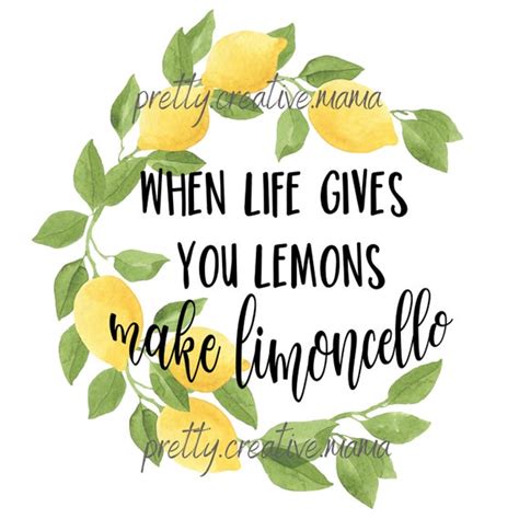 When Life Gives You Lemons Make Limoncello Printable Wall Etsy