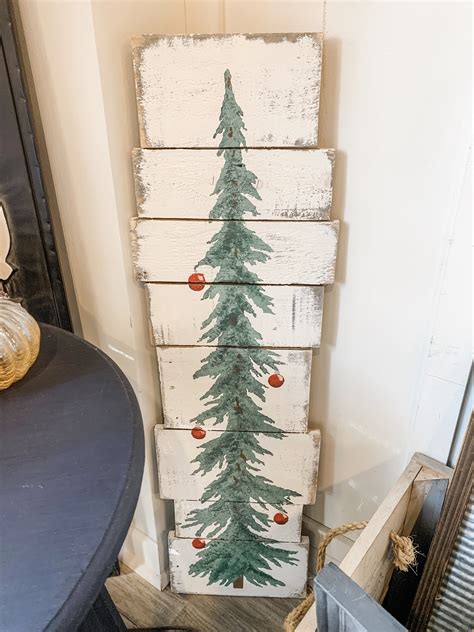 Rustic Wood Christmas Tree Full Art And Soul Inspired Home
