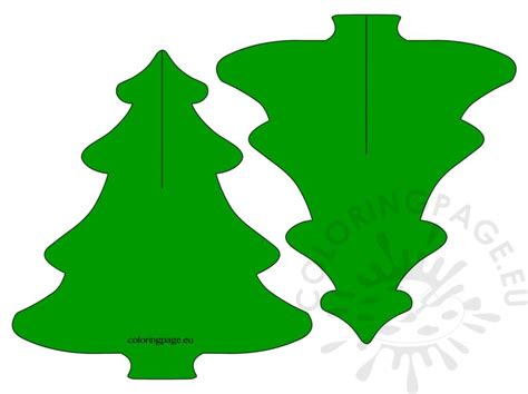 3d Pine Tree Paper Craft For Kids Coloring Page