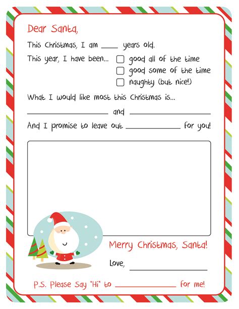 Free Printable Letters To Santa Take A Look At The Different Templates