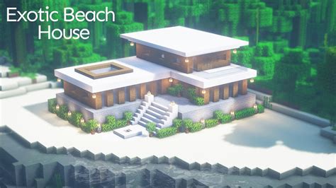 How To Build The Best Exotic Beach House Minecraft Youtube