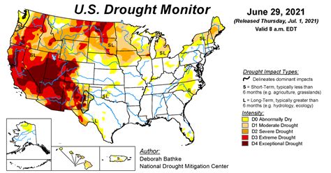 Us Drought Monitor Update For June 29 2021 National Centers For