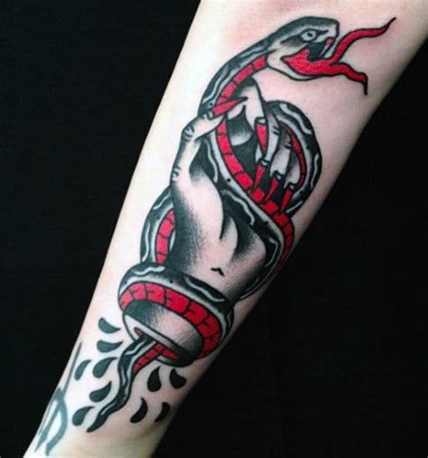 70 Snake Tattoos For Men Venomous Bite Of Idea Inspiration Kulturaupice