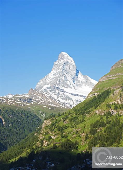 The Matterhorn 4478m Zermatt Valais Stock Photo