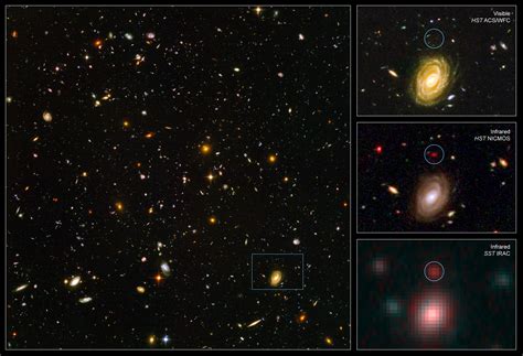 Esa Hubble Ultra Deep Field With The Galaxy Hudf Jd2 At Lower Right
