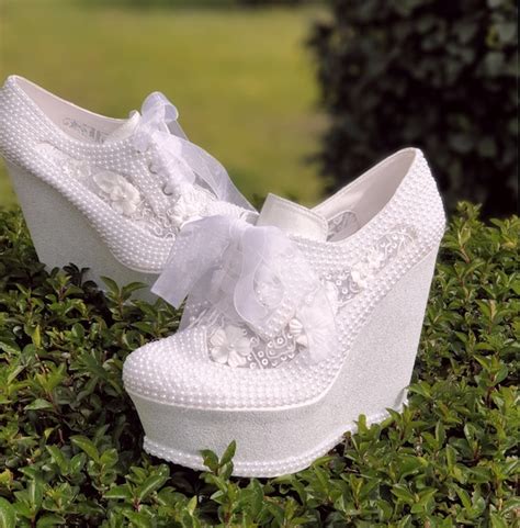 Wedding Shoes Platform Shoes Wedding Shoes Bridal Shoes Etsy