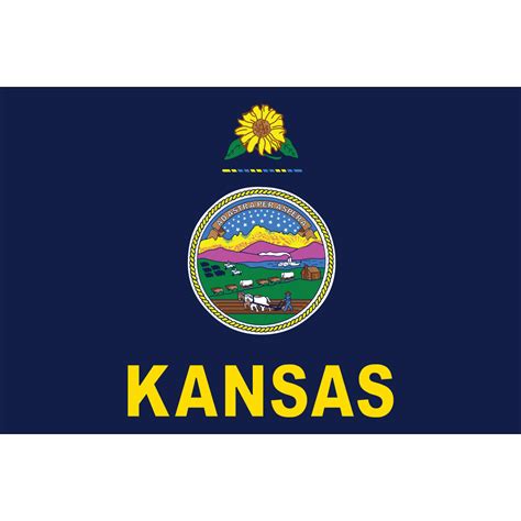 Flag Of Kansas Kansas State Flag For Sale Colonial Flag