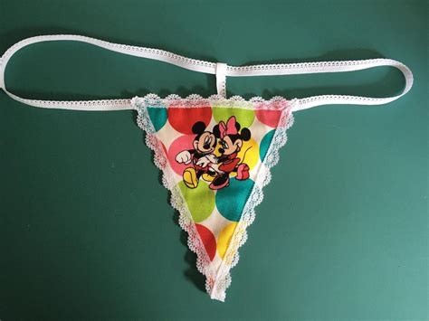 New Womens Mickey Minnie Mouse Gstring Thong Lingerie Etsy