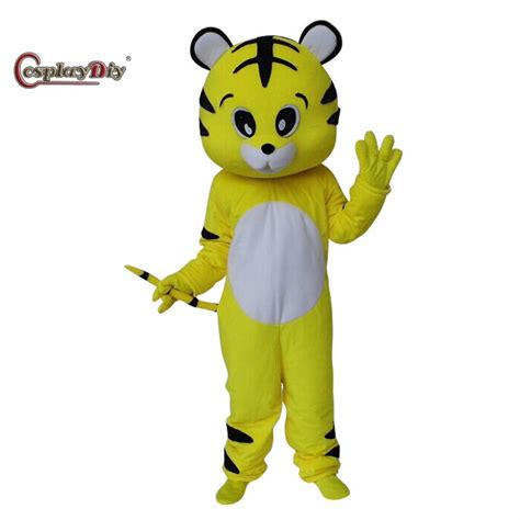 Cosplaydiy Tiger Mascot Costume Cartoon Animal Mascot Costumes For