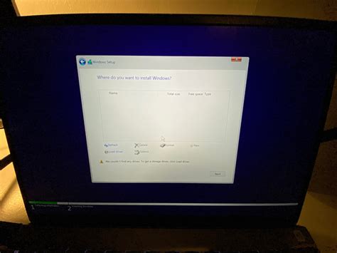 Command Line Installing Windows 11 New Laptop Cant See Hard Drive