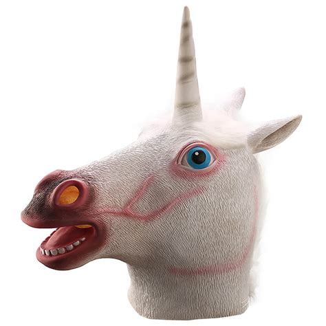 Ylovetoys Unicorn Head Mask Halloween Costume Party Novelty Latex