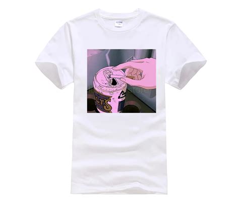 Sad Anime Vaporwave T Shirt Aesthetic Japan T Shirt Teenage Male Casual
