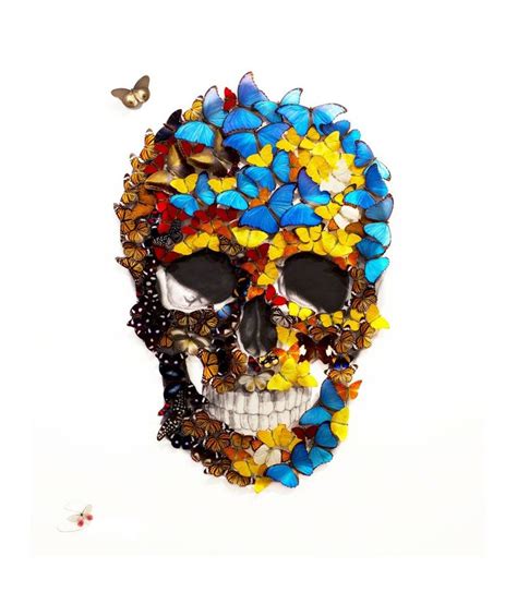 Sn ‘butterfly Skull 2017 Skull Artwork Skull Art Artwork