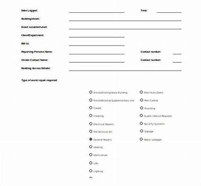 Order Repair Form Request Template Templates Word