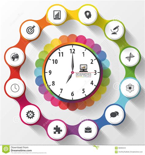Modern Work Time Management Planning Colorful