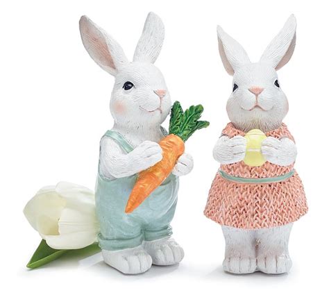 Figurines And Knick Knacks Art And Collectibles Easter Bunny Couple Bunny Figurine Collectibles Etna