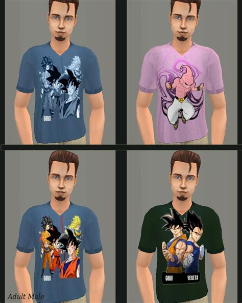 For game have obb or data: Mod The Sims - Dragonball Z T-Shirts for male ages Child,Teen,and Adult