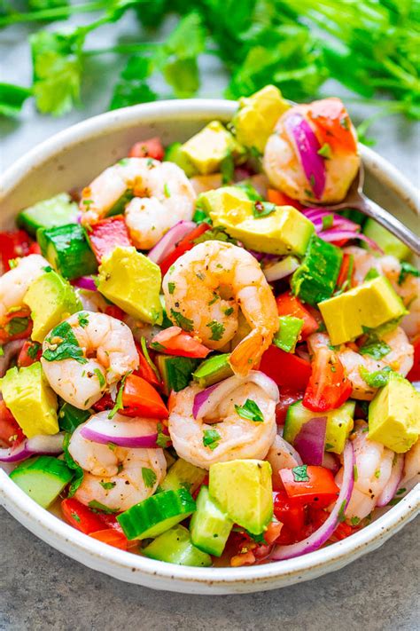 A simple shrimp ceviche for beginners made with poached shrimp instead of raw and finished with needless to say, this shrimp ceviche is on heavy rotation. The BEST Shrimp Ceviche Recipe - Averie Cooks