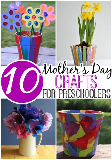 Many incorporate writing {which is an added bonus}. 10 Mother's Day Crafts for Preschoolers - From ABCs to ACTs