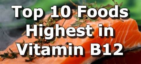 Top 10 Foods Highest In Vitamin B12 Cobalamin