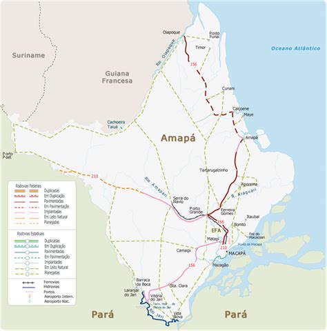 Mapa Do Amapá Capital Macapá