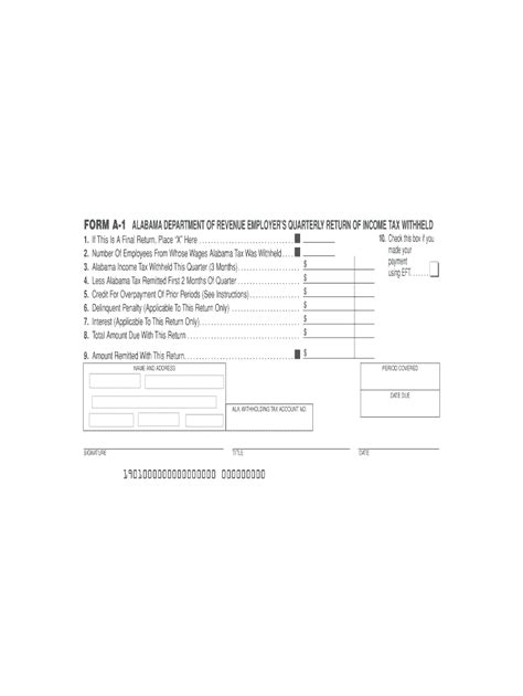 Alabama Form A 1 Fill Out And Sign Online Dochub