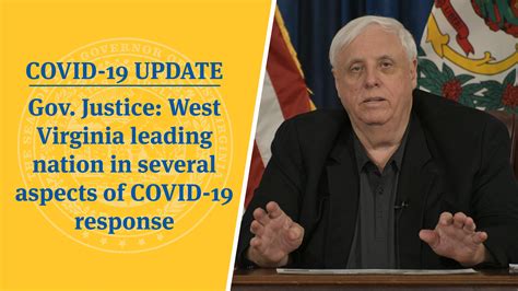 Covid 19 Update Gov Justice West Virginia Leading Nation In Several
