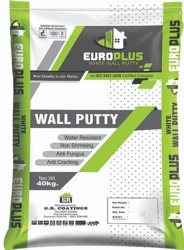Euro Plus Powder Wall Putty 20kg And 40kg At Rs 820bag In Rajkot Id