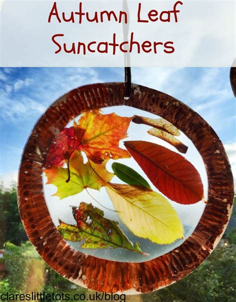 Autumn Leaf Suncatchers Clares Little Tots Fall Crafts For Kids