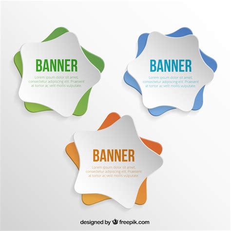 Star Banners Vector Free Download