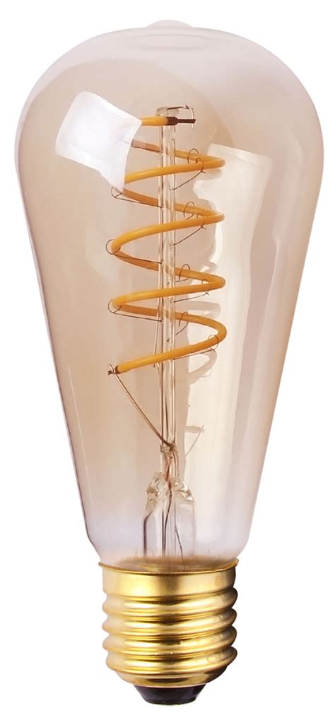 8w E27 Vintage Spiral Amber Led Light Bulb Abbeygate Lighting
