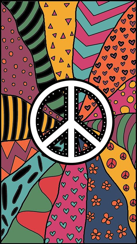 Peace Good Vibes Hippie Boho Dom Love Pop Art Retro Soul Spirit
