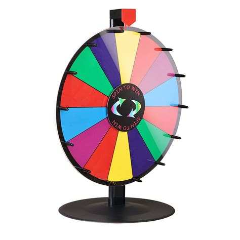 Winspin® 18 Tabletop Color Prize Wheel Of Fortune 14 Slot Steel Base