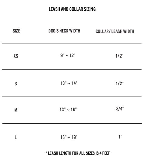 We put a collar on each puppy at 4 weeks so they could get used to wearing one. Leash & Collar Size Chart — WARE of the DOG | Luxury Dog ...